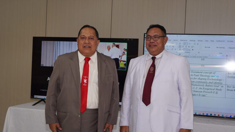 Rev. Elder. Victor Pouesi & Rev. Prof. Vaitusi Nofoaiga